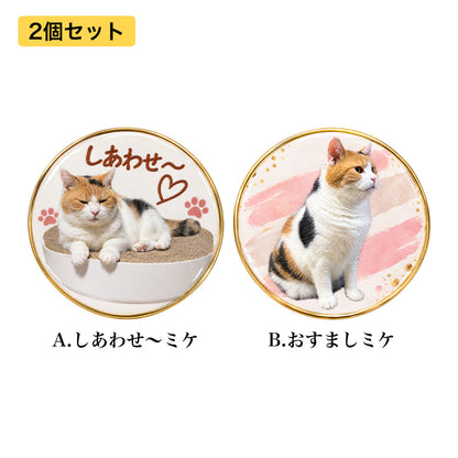 どこでもミケと一緒！しあわせ〜ピンバッジ 集合写真（セット表示）