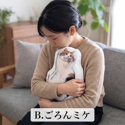 あくび＆ごろん ふかふかミケクッション イメージ B:ごろんミケ 5