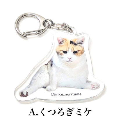いつでも一緒！第三弾アクリルキーホルダー A:くつろぎミケ 表